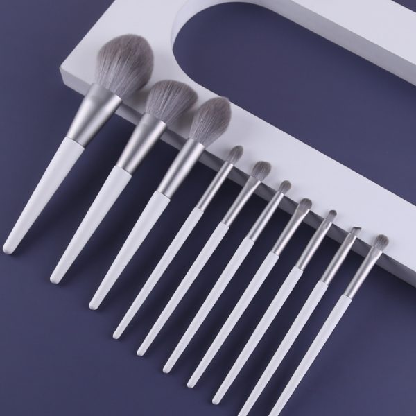 10PCS Gray Makeup Brush