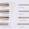 2221-3 8PCS Golden Metallic Makeup Brush Set