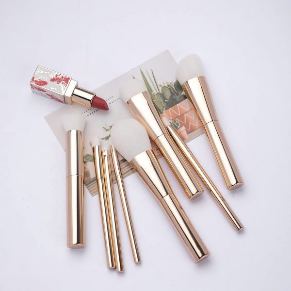2221-4 8PCS Golden Metallic Makeup Brush Set