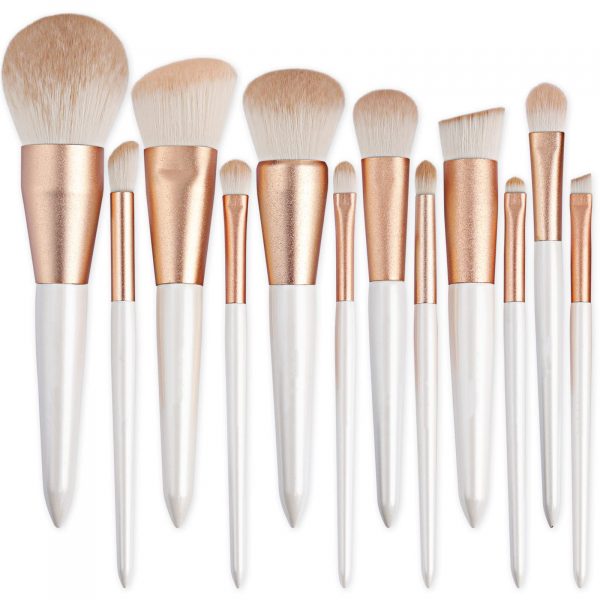 12PCS White Makeup Brush Set
