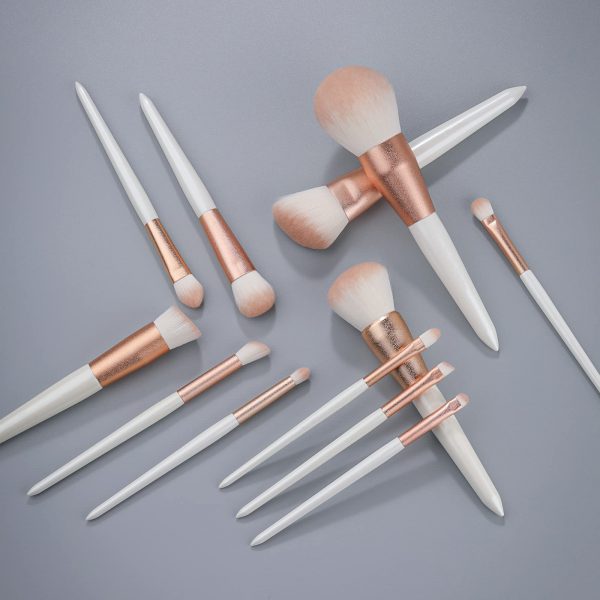 12PCS White Makeup Brush Set
