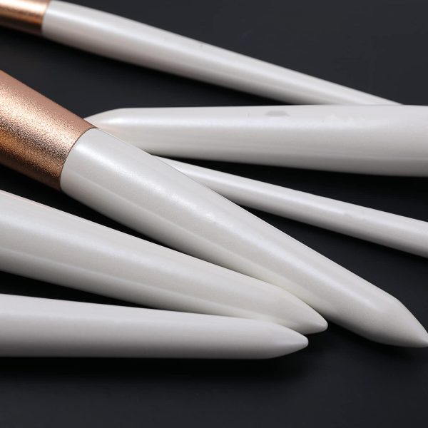 12PCS White Makeup Brush Set