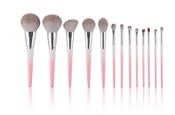 13PCS Gradient Pink Makeup Brush Set