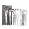 12PCS Silvery Makeup Brush Set