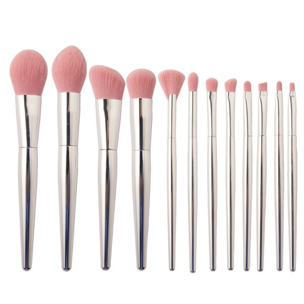 12PCS Metallic Finish Makeup Brush Set