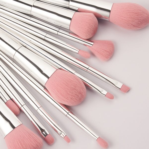 12PCS Metallic Finish Makeup Brush Set