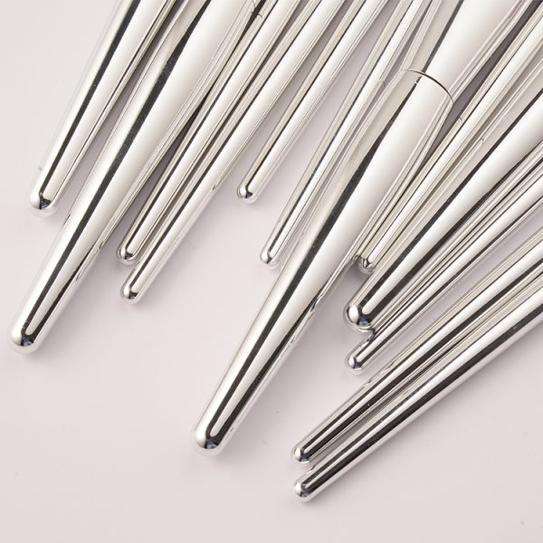 12PCS Metallic Finish Makeup Brush Set