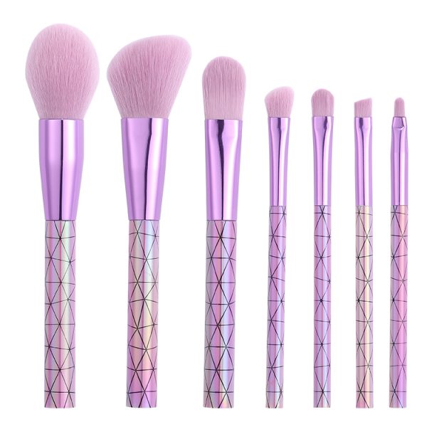 7PCS Holographic Finish Makeup Brush Set