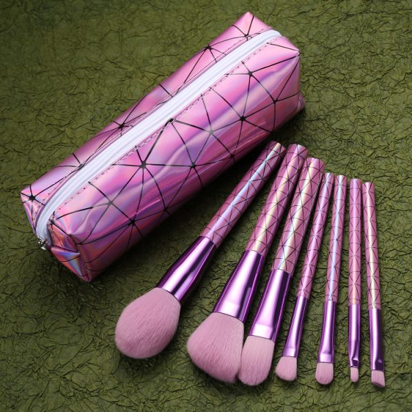 7PCS Holographic Finish Makeup Brush Set