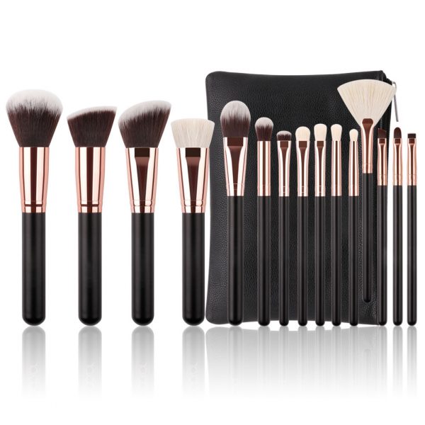 15PCS Classical Rose Gold Makeup Brush Set
