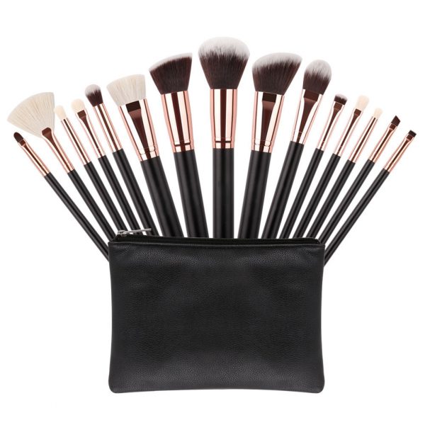 15PCS Classical Rose Gold Makeup Brush Set