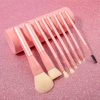 8PCS Pink Travel Makeup Brush Kit