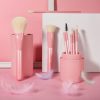 8PCS Pink Travel Makeup Brush Kit