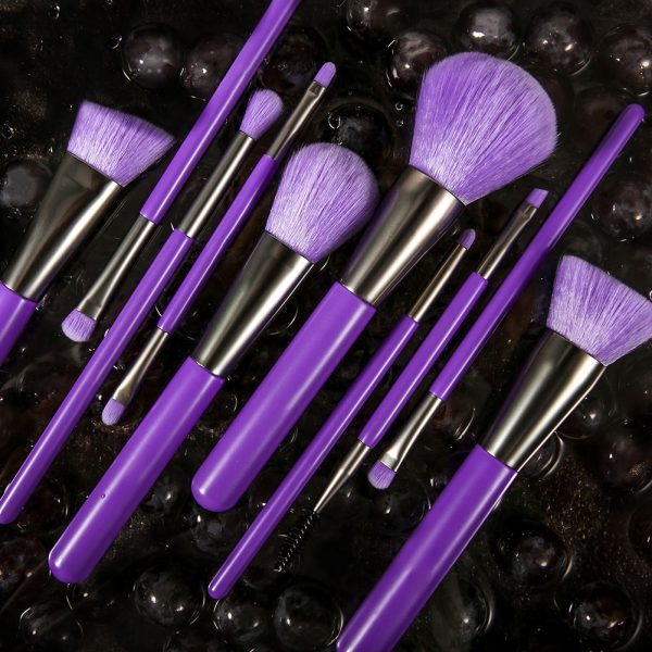 10PCS Purple Makeup Brush Set
