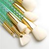 10PCS Green Holographic Makeup Brush Set