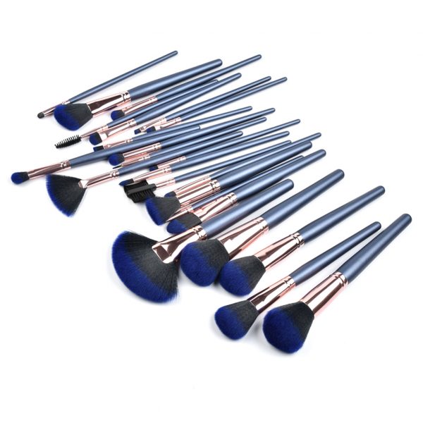 24PCS Deep Blue Professional Makeup Brush Set