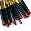 2281 (2) 12PCS Black Red Makeup Brush Set