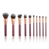 10pcscoffee 10PCS Coffee Makeup Brush Set