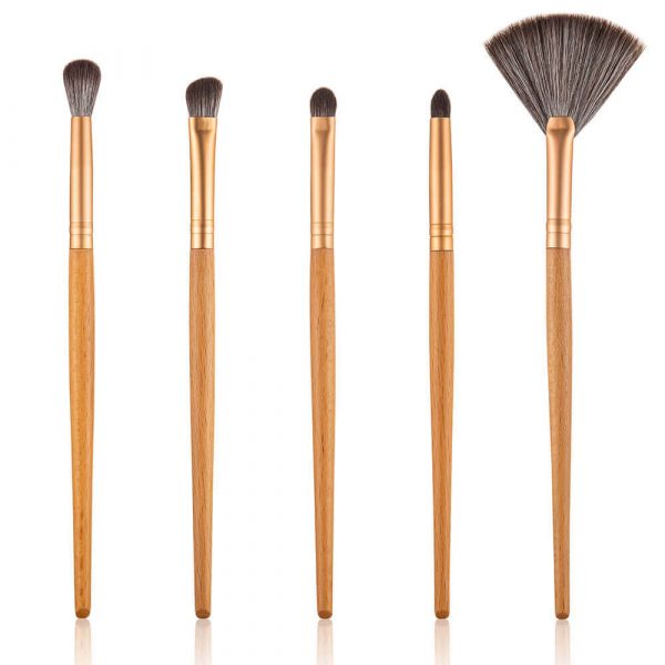 ymbs00495-3 9PCS Original Wooden Makeup Brush Set