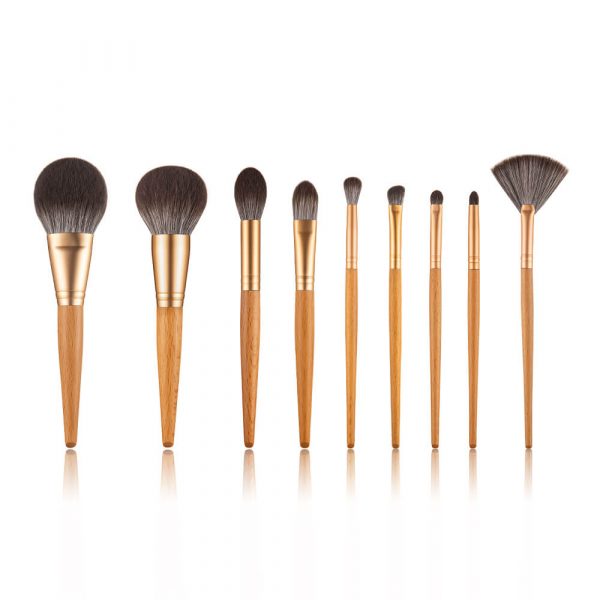 9pcsoriginal 9PCS Original Wooden Makeup Brush Set