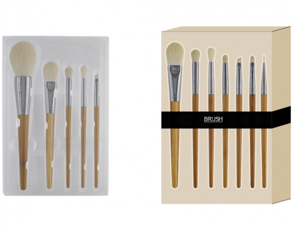 2205-3 10PCS Vegan Bamboo Makeup Brushes