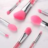 F9.3 9PCS Resin Flower Makeup Brush Set