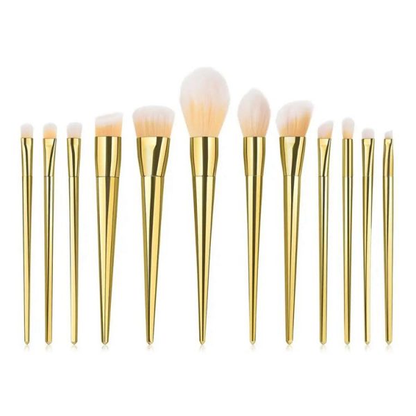 12PCS Gold Plated Makeup Brush Set