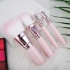 2275-2 4PCS Portable Pink Travel Makeup Brush Set