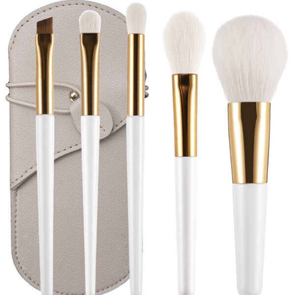 5PCS Pearl White Makeup Brush Set