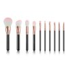 10PCS Shiny Black Makeup Brush Set