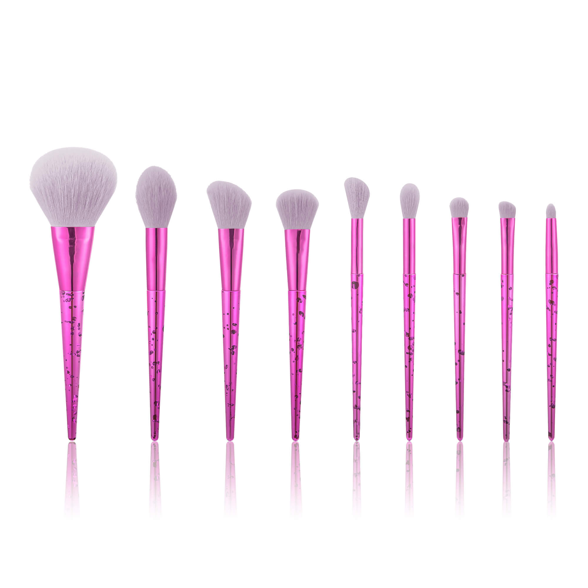 Purple metallic 9PCS Purple Metallic Makeup Brush