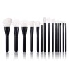 matte black 14PCS Vegan Black Makeup Brush Set